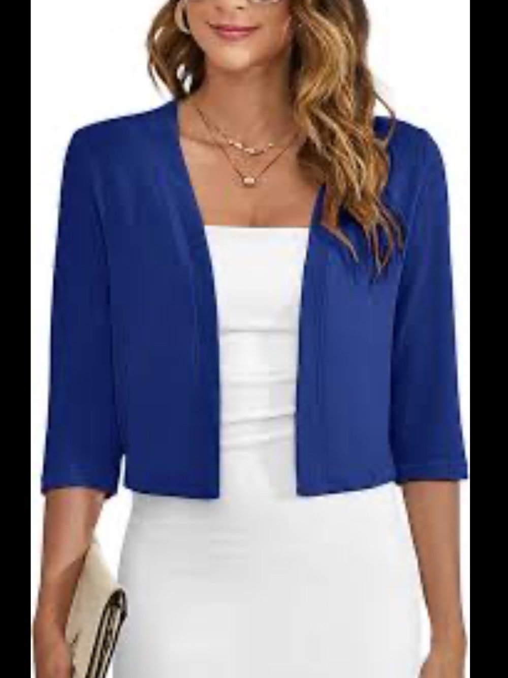 Akris Punto Royal Blue Cropped Open-Front Shrug